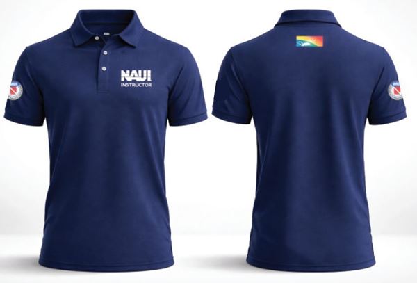 Picture of New NAUI Instructor Premium Polo Tee – Cotton Microfiber Lacoste Design with Embossed NAUI Logo