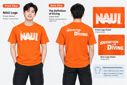 Picture of NAUI Round Neck T- Shirt - Orange